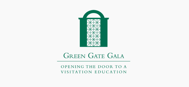 Comella Design Group | Georgetown Visitation Green Gate Gala Logo