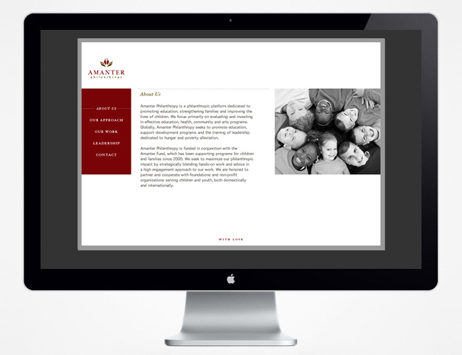 Comella Design Group | Amanter Philanthropy Website