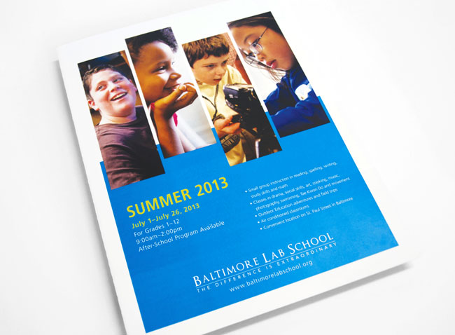 Comella Design Group | Baltimore Lab School Summer Program Brochure